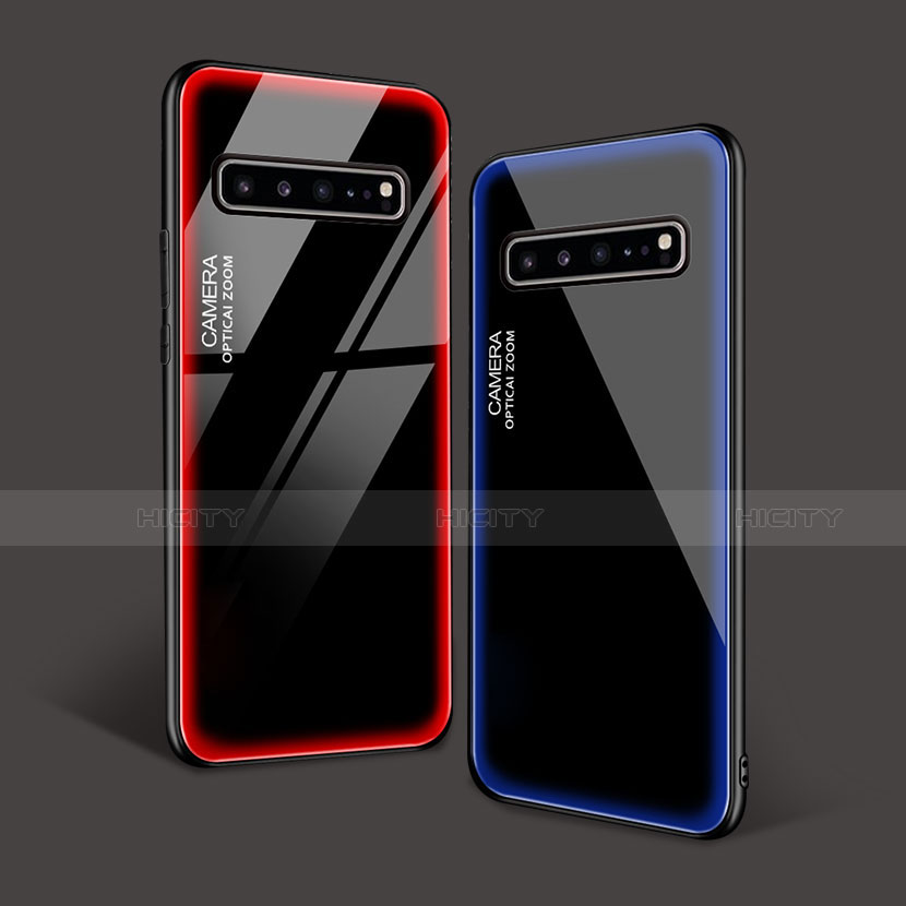 Custodia Silicone Specchio Laterale Cover per Samsung Galaxy S10 5G SM-G977B