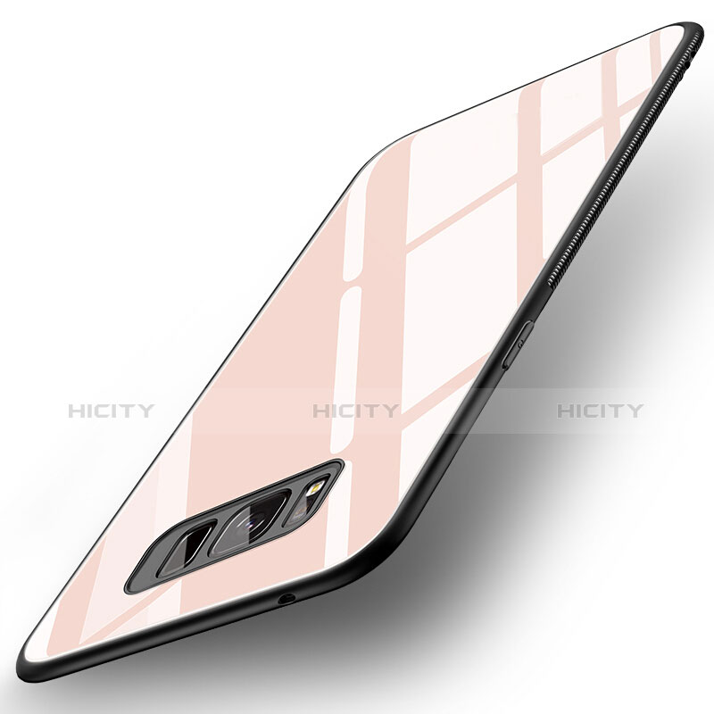 Custodia Silicone Specchio Laterale Cover per Samsung Galaxy S8 Plus Rosa