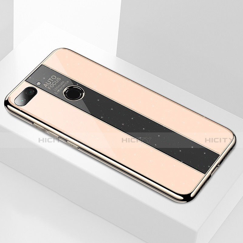 Custodia Silicone Specchio Laterale Cover per Xiaomi Mi 8 Lite Oro