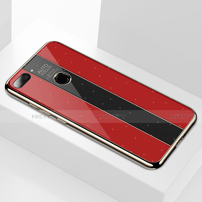 Custodia Silicone Specchio Laterale Cover per Xiaomi Mi 8 Lite Rosso