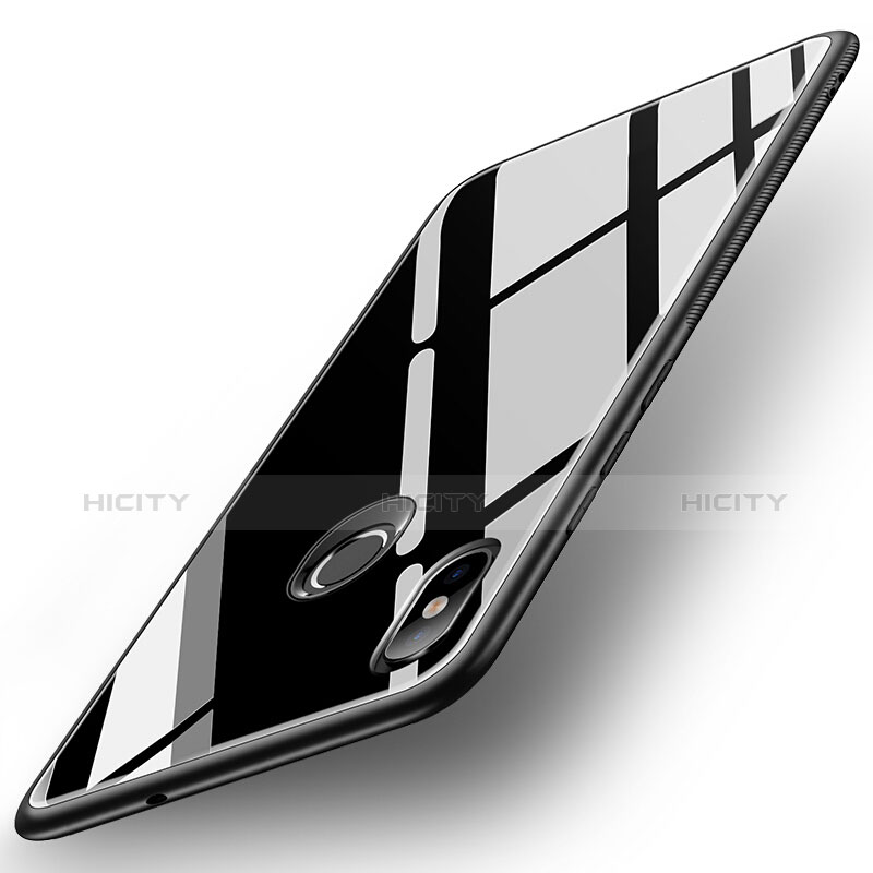 Custodia Silicone Specchio Laterale Cover per Xiaomi Mi 8 Nero
