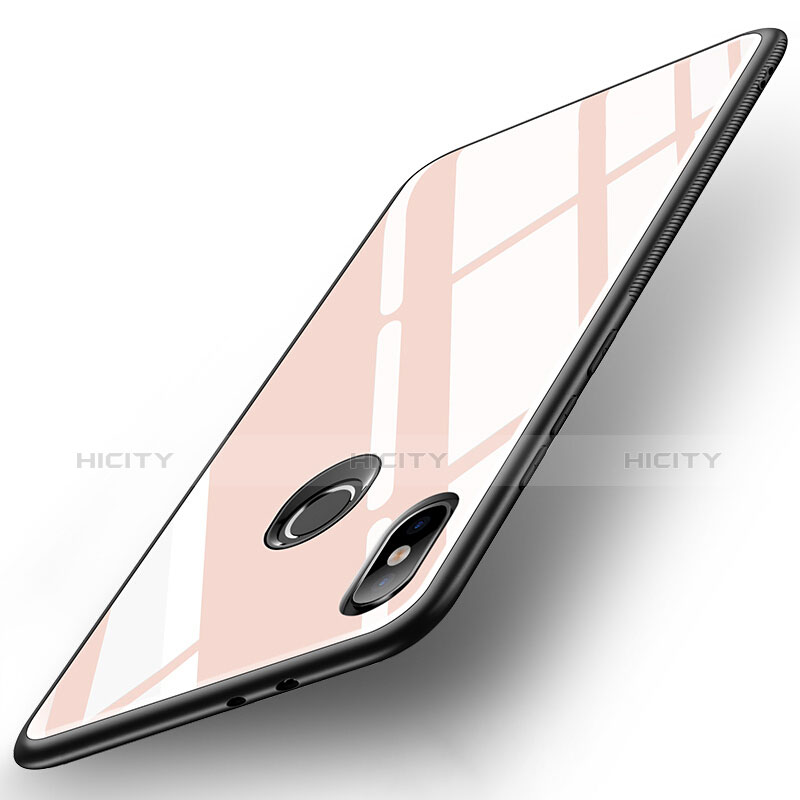 Custodia Silicone Specchio Laterale Cover per Xiaomi Mi A2 Oro Rosa