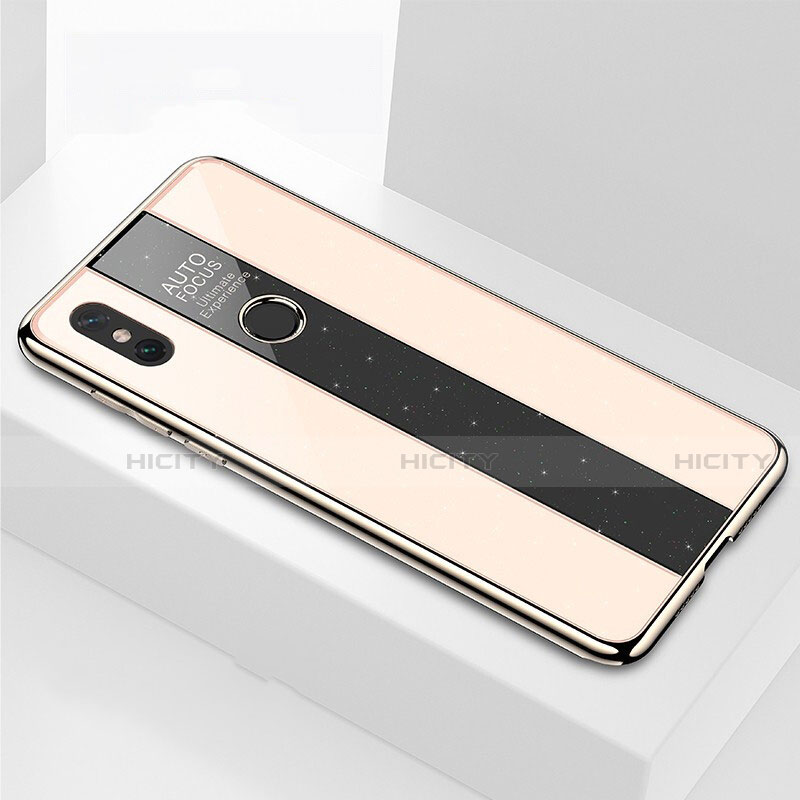 Custodia Silicone Specchio Laterale Cover per Xiaomi Mi Max 3 Oro