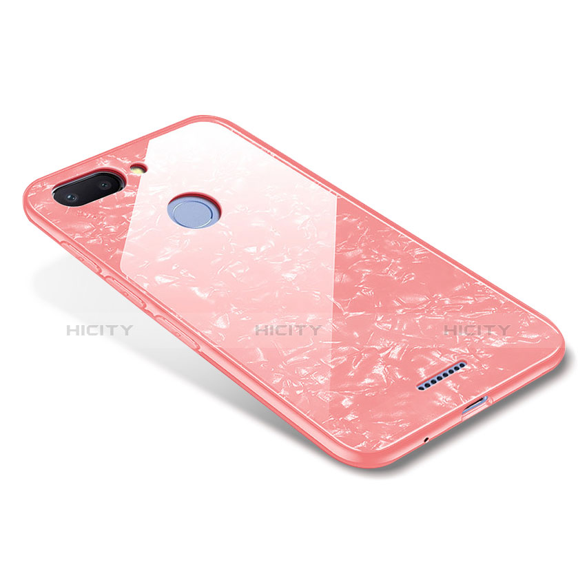 Custodia Silicone Specchio Laterale Cover per Xiaomi Redmi 6 Oro Rosa