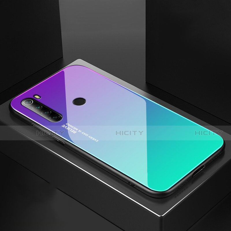 Custodia Silicone Specchio Laterale Cover per Xiaomi Redmi Note 8 (2021) Verde