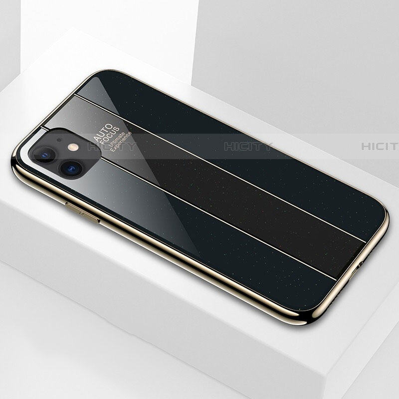 Custodia Silicone Specchio Laterale Cover T01 per Apple iPhone 11 Nero