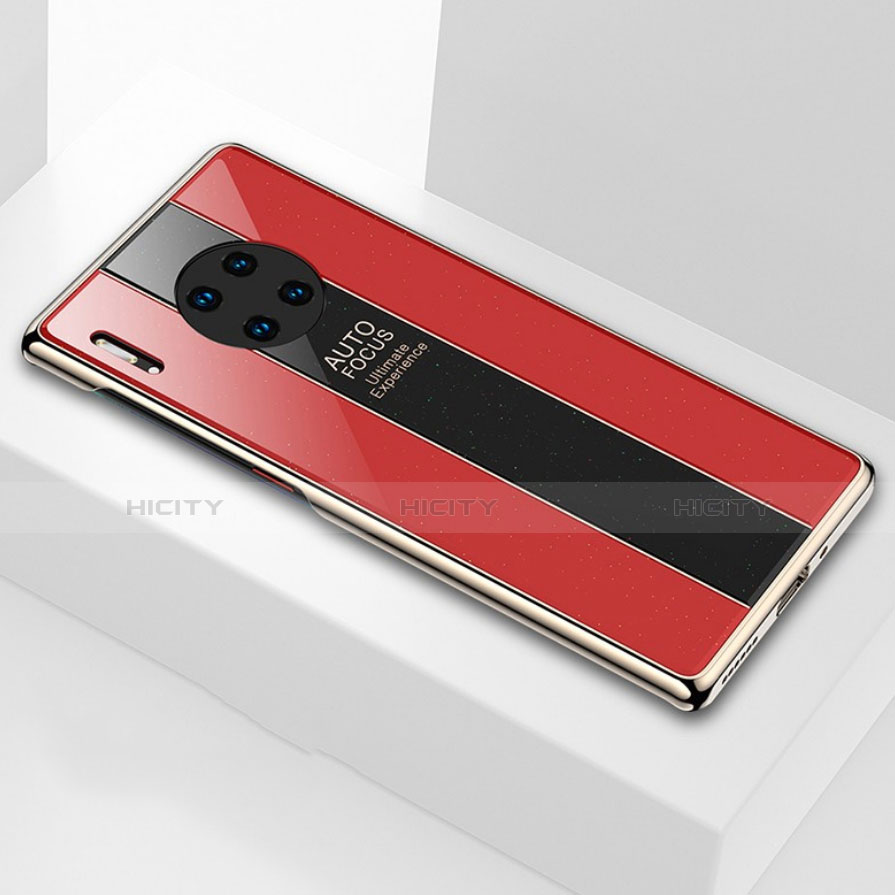 Custodia Silicone Specchio Laterale Cover T01 per Huawei Mate 30 5G Rosso