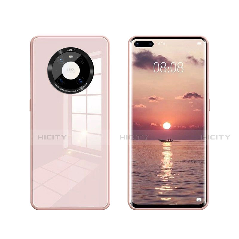 Custodia Silicone Specchio Laterale Cover T01 per Huawei Mate 40E Pro 5G