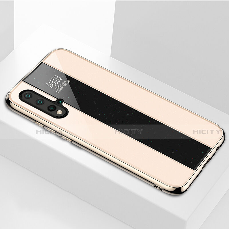 Custodia Silicone Specchio Laterale Cover T01 per Huawei Nova 5 Oro