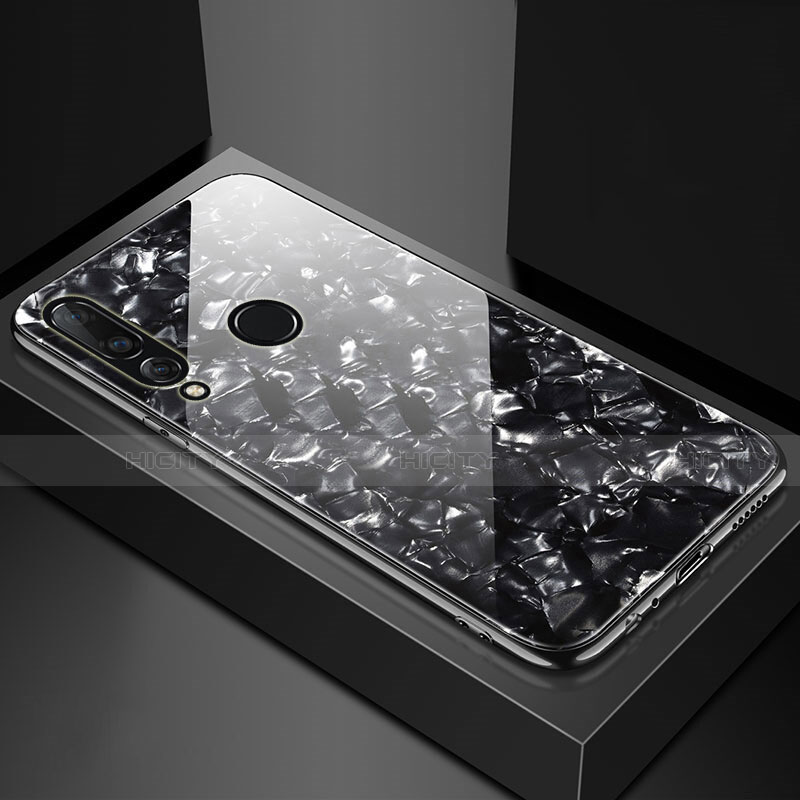 Custodia Silicone Specchio Laterale Cover T01 per Huawei P30 Lite Nero