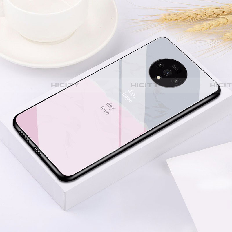 Custodia Silicone Specchio Laterale Cover T01 per OnePlus 7T