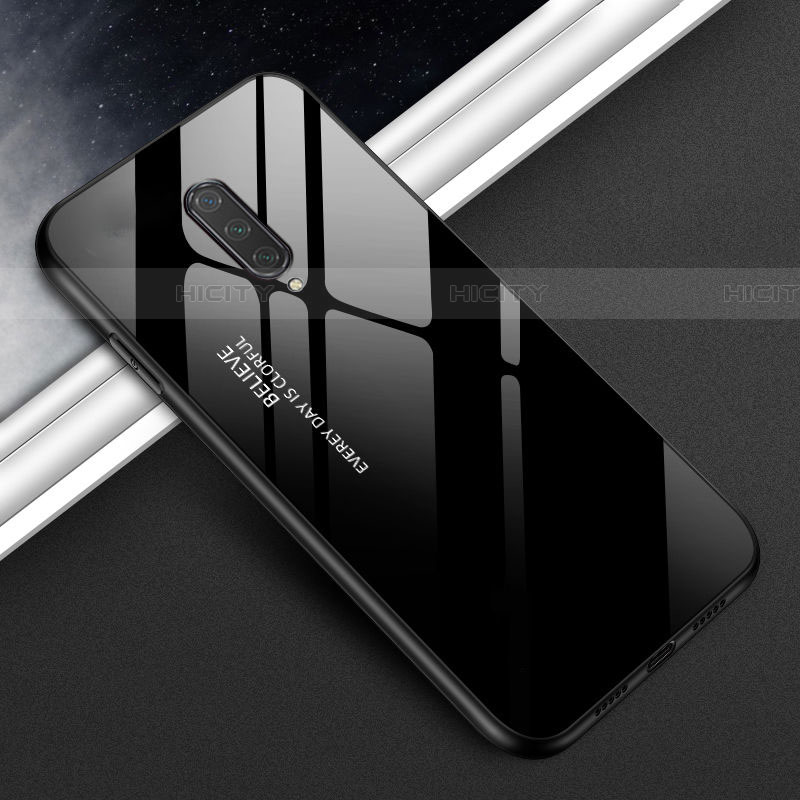 Custodia Silicone Specchio Laterale Cover T01 per OnePlus 8 Nero