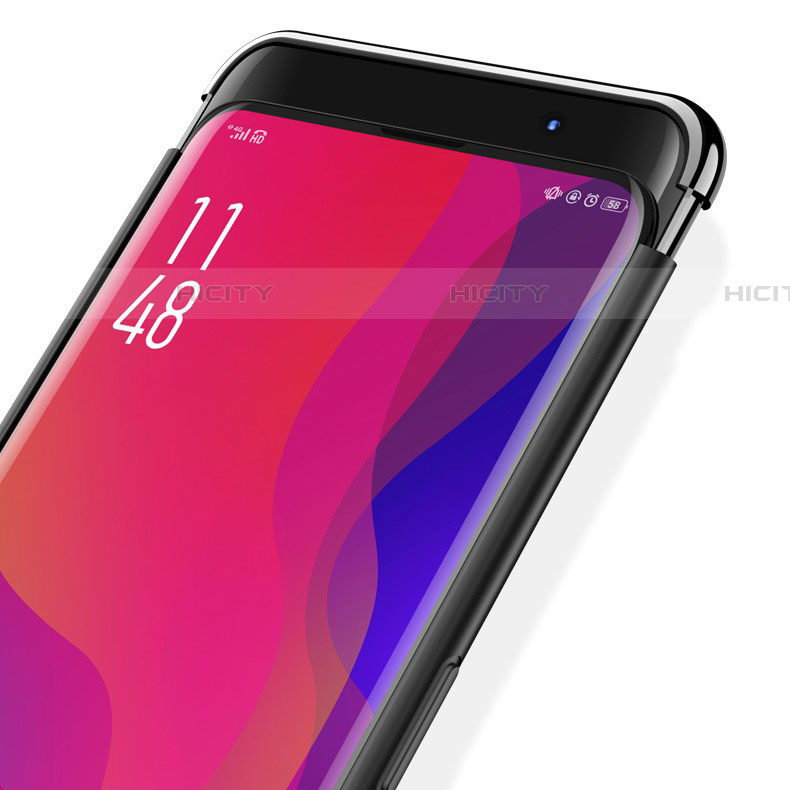 Custodia Silicone Specchio Laterale Cover T01 per Oppo Find X