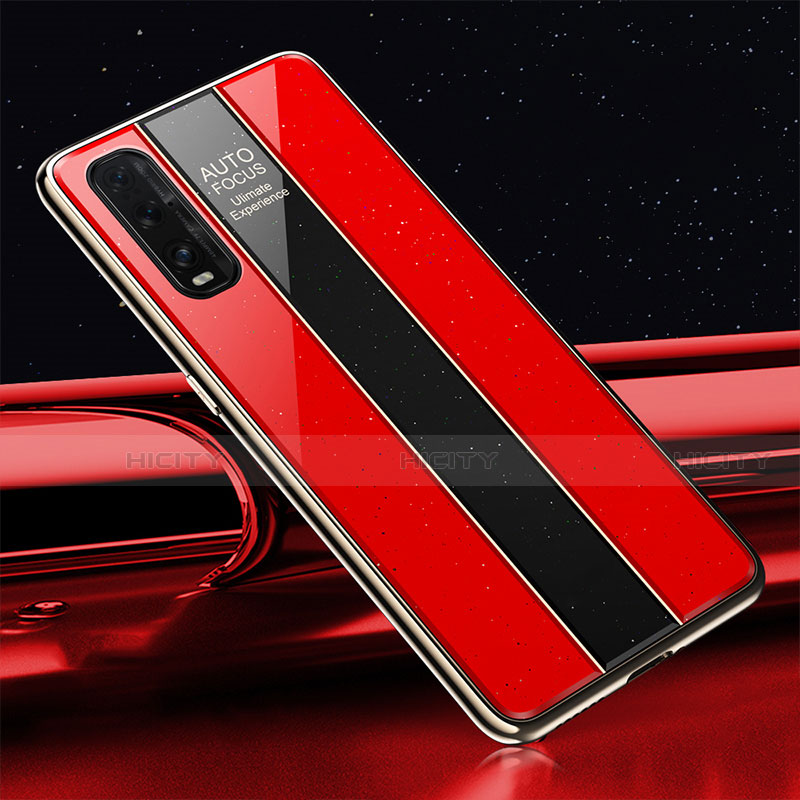 Custodia Silicone Specchio Laterale Cover T01 per Oppo Find X2