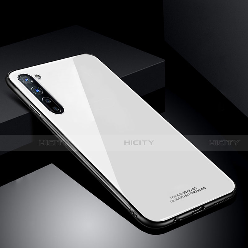 Custodia Silicone Specchio Laterale Cover T01 per Oppo Find X2 Lite Bianco