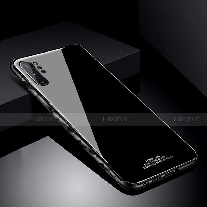 Custodia Silicone Specchio Laterale Cover T01 per Samsung Galaxy Note 10 Plus 5G Nero