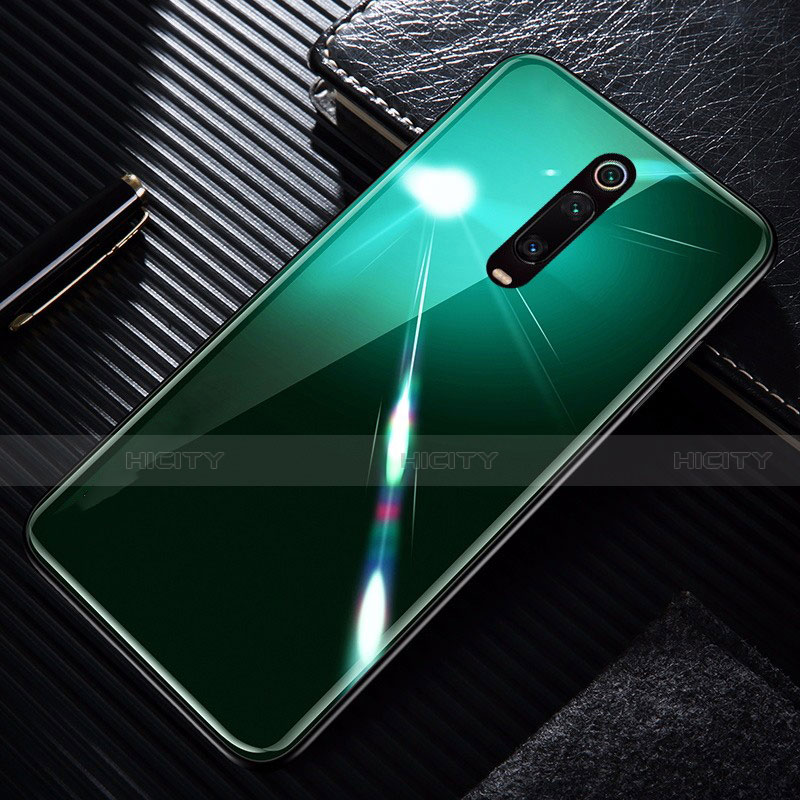 Custodia Silicone Specchio Laterale Cover T01 per Xiaomi Mi 9T Verde