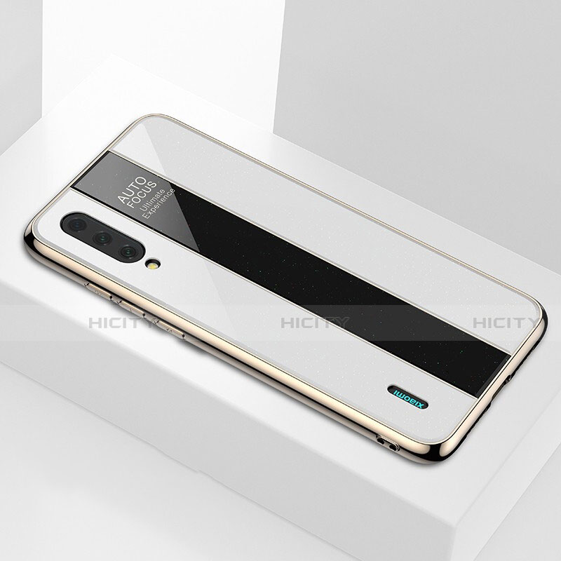 Custodia Silicone Specchio Laterale Cover T01 per Xiaomi Mi A3 Bianco