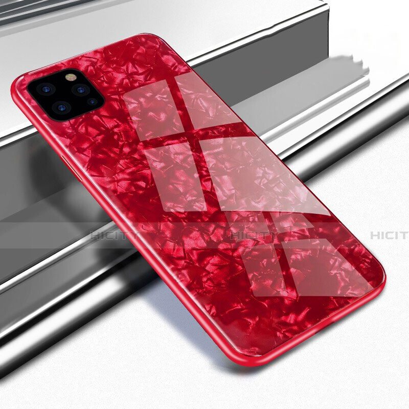 Custodia Silicone Specchio Laterale Cover T02 per Apple iPhone 11 Pro Max Rosso
