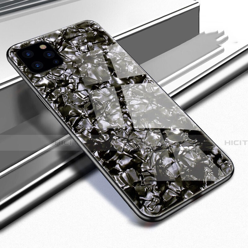 Custodia Silicone Specchio Laterale Cover T02 per Apple iPhone 11 Pro Nero