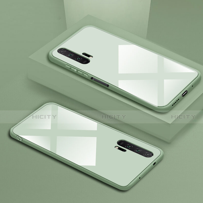 Custodia Silicone Specchio Laterale Cover T02 per Huawei Honor 20 Pro Verde