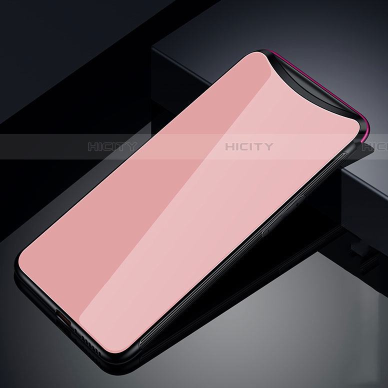 Custodia Silicone Specchio Laterale Cover T02 per Oppo Find X