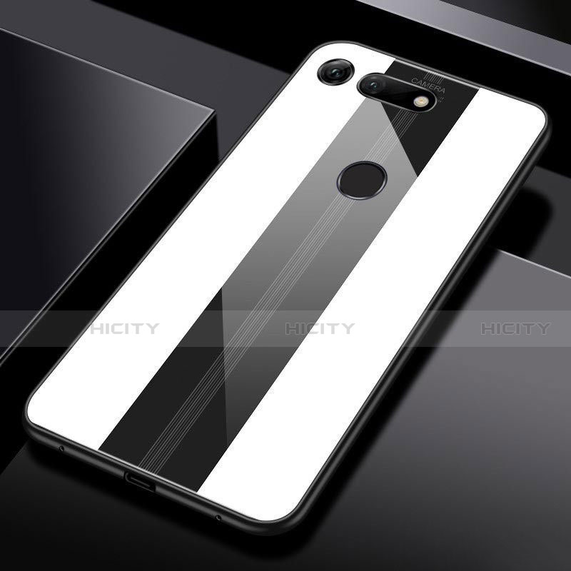 Custodia Silicone Specchio Laterale Cover T03 per Huawei Honor V20 Bianco