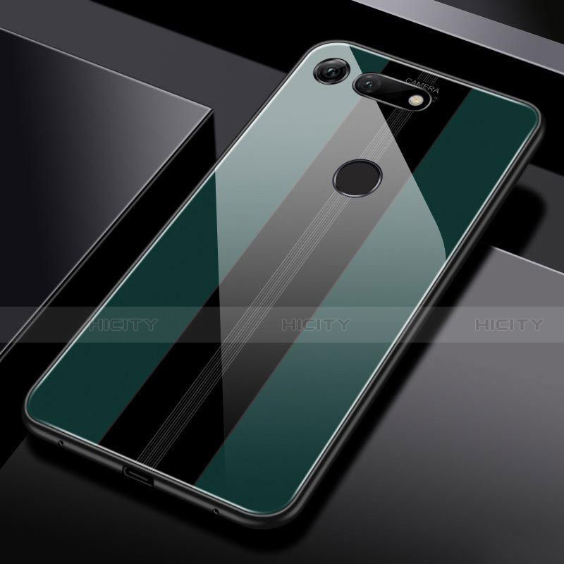 Custodia Silicone Specchio Laterale Cover T03 per Huawei Honor View 20 Verde