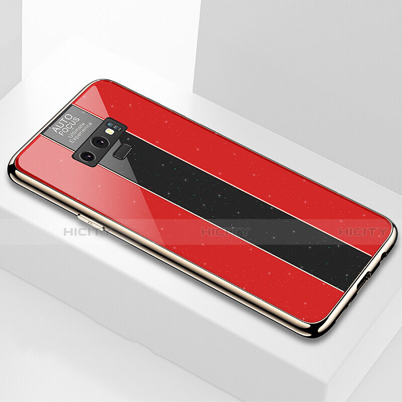 Custodia Silicone Specchio Laterale Cover T03 per Samsung Galaxy Note 9 Rosso
