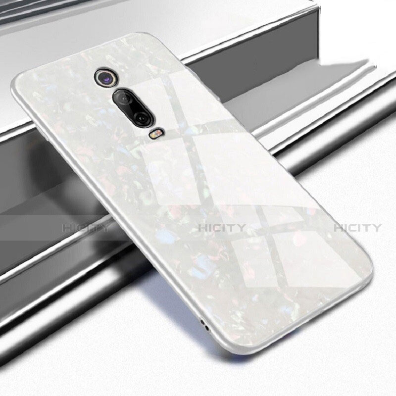 Custodia Silicone Specchio Laterale Cover T04 per Xiaomi Mi 9T Pro Bianco