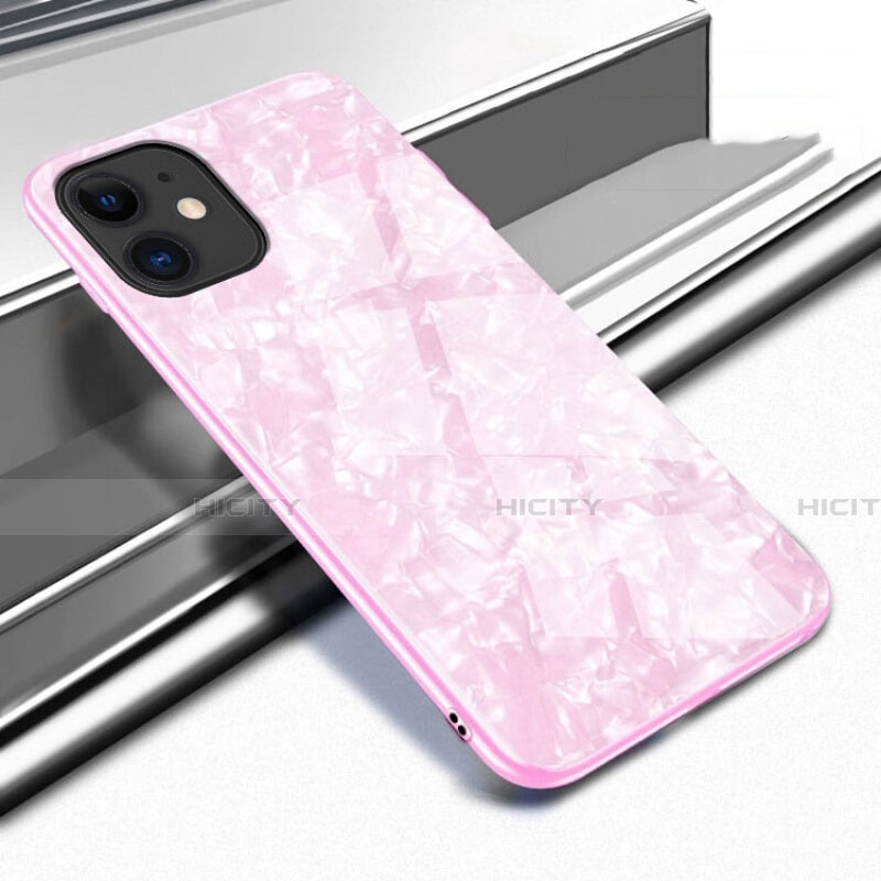 Custodia Silicone Specchio Laterale Cover T05 per Apple iPhone 11 Rosa