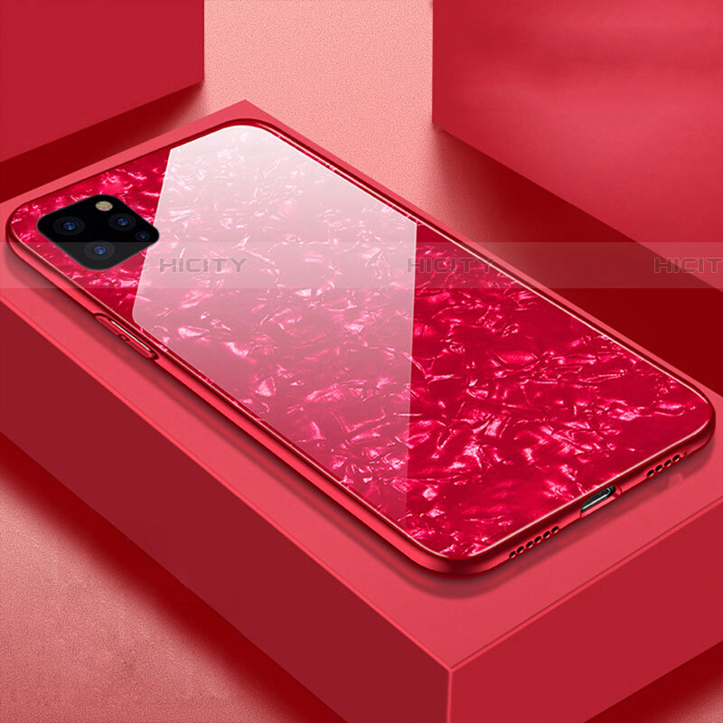 Custodia Silicone Specchio Laterale Cover T06 per Apple iPhone 11 Pro Max Rosso