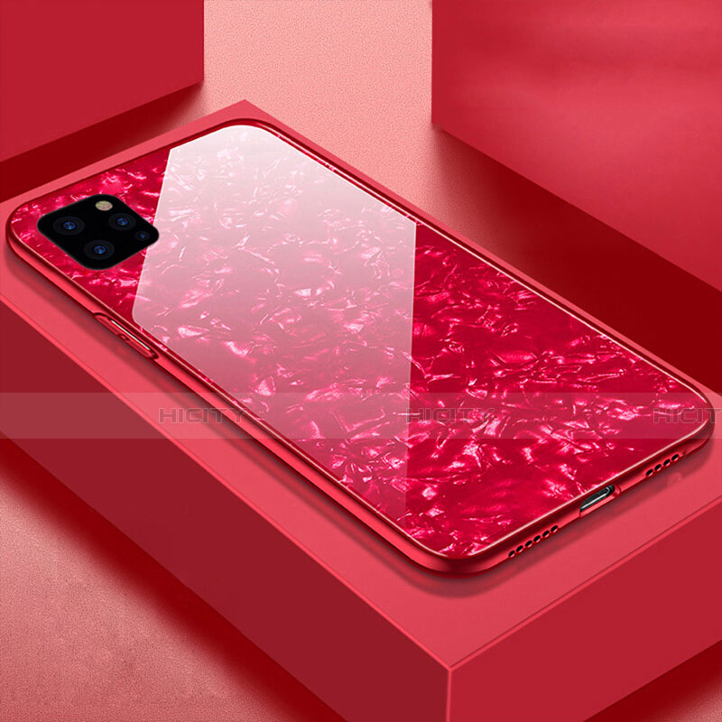 Custodia Silicone Specchio Laterale Cover T06 per Apple iPhone 11 Pro Rosso