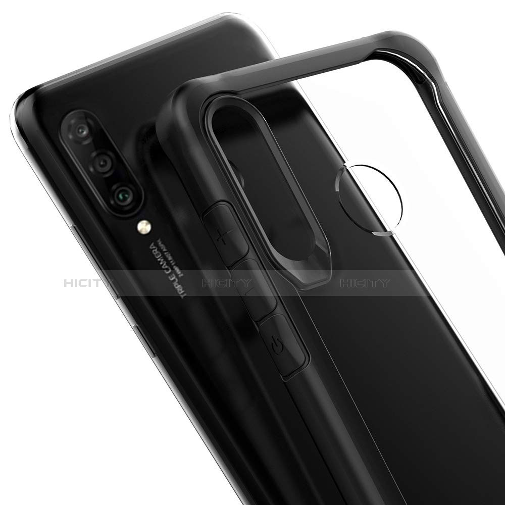 Custodia Silicone Specchio Laterale Cover Z01 per Huawei P30 Lite New Edition Nero