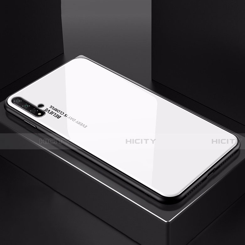 Custodia Silicone Specchio Laterale Sfumato Arcobaleno Cover H01 per Huawei Honor 20