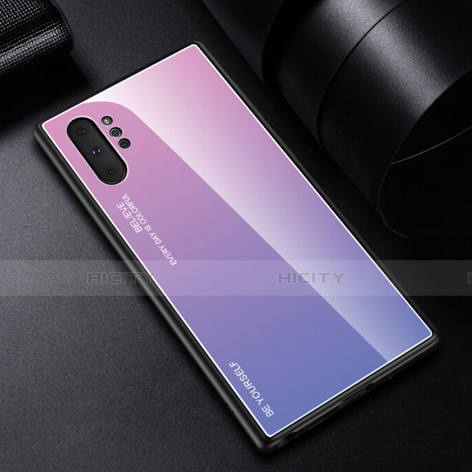 Custodia Silicone Specchio Laterale Sfumato Arcobaleno Cover H01 per Samsung Galaxy Note 10 Plus 5G