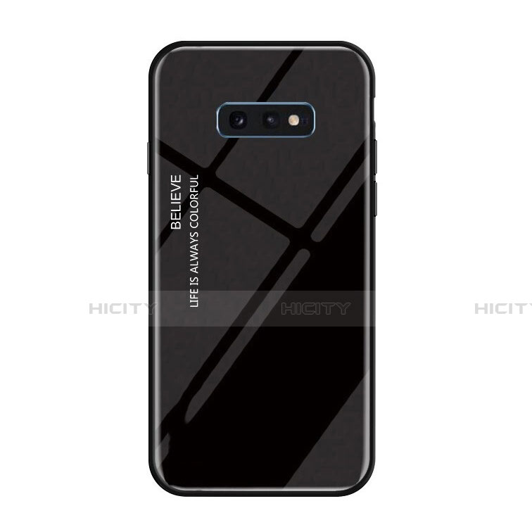 Custodia Silicone Specchio Laterale Sfumato Arcobaleno Cover H01 per Samsung Galaxy S10e