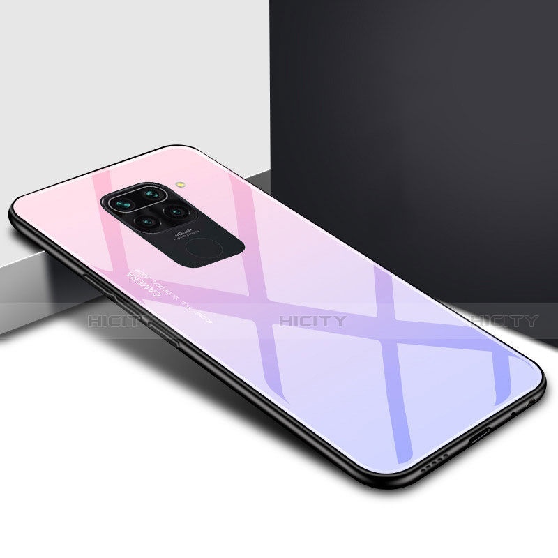 Custodia Silicone Specchio Laterale Sfumato Arcobaleno Cover H01 per Xiaomi Redmi 10X 4G