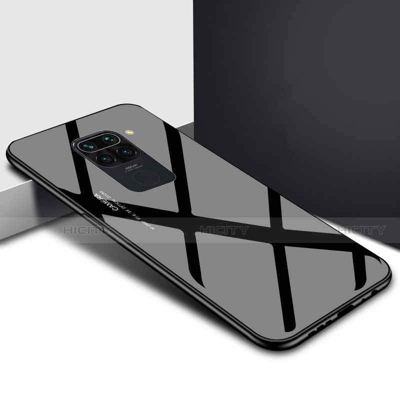 Custodia Silicone Specchio Laterale Sfumato Arcobaleno Cover H01 per Xiaomi Redmi 10X 4G Nero