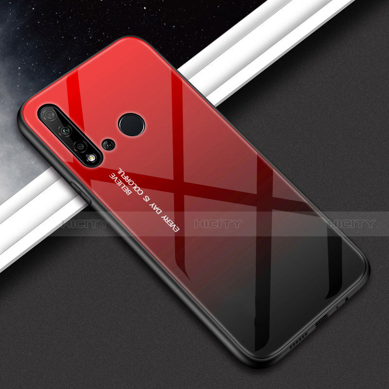 Custodia Silicone Specchio Laterale Sfumato Arcobaleno Cover H02 per Huawei Nova 5i