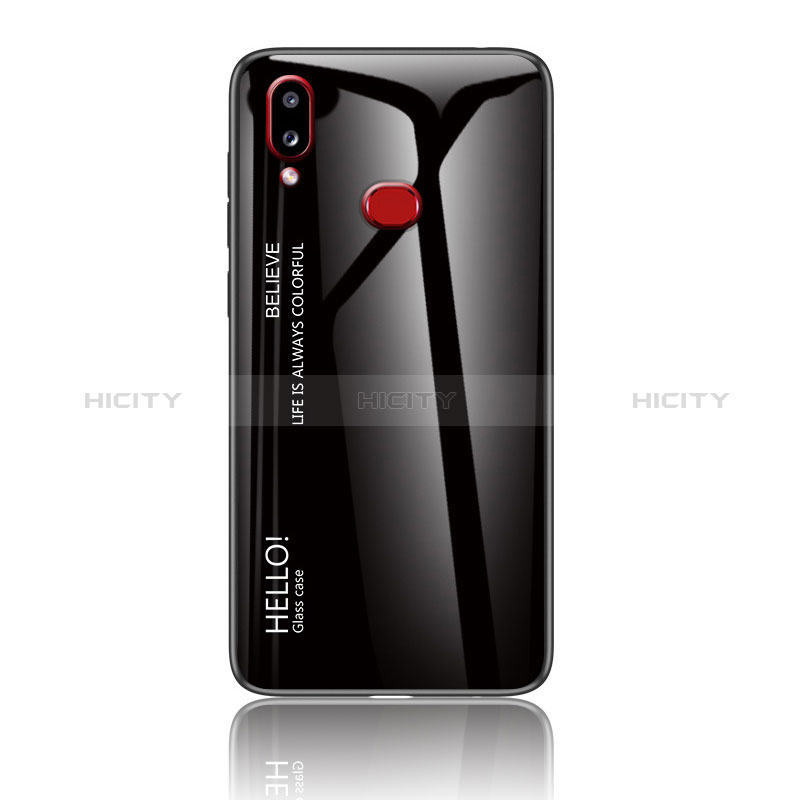 Custodia Silicone Specchio Laterale Sfumato Arcobaleno Cover LS1 per Samsung Galaxy A10s