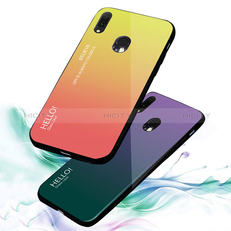 Custodia Silicone Specchio Laterale Sfumato Arcobaleno Cover LS1 per Samsung Galaxy A20e