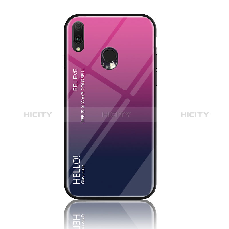 Custodia Silicone Specchio Laterale Sfumato Arcobaleno Cover LS1 per Samsung Galaxy A20e Rosa Caldo