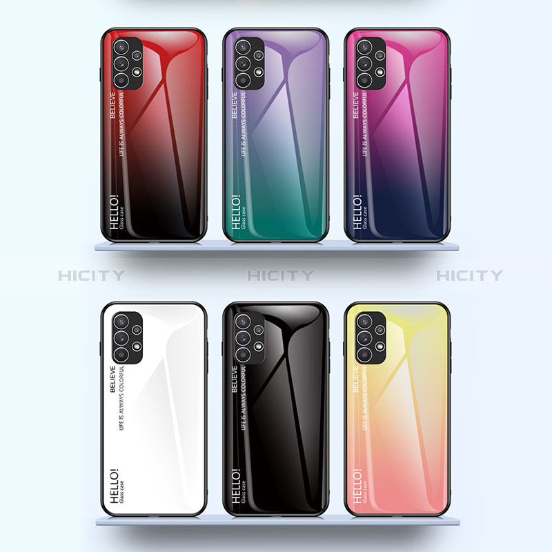 Custodia Silicone Specchio Laterale Sfumato Arcobaleno Cover LS1 per Samsung Galaxy A23 5G