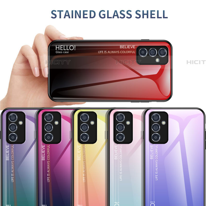 Custodia Silicone Specchio Laterale Sfumato Arcobaleno Cover LS1 per Samsung Galaxy A25 5G
