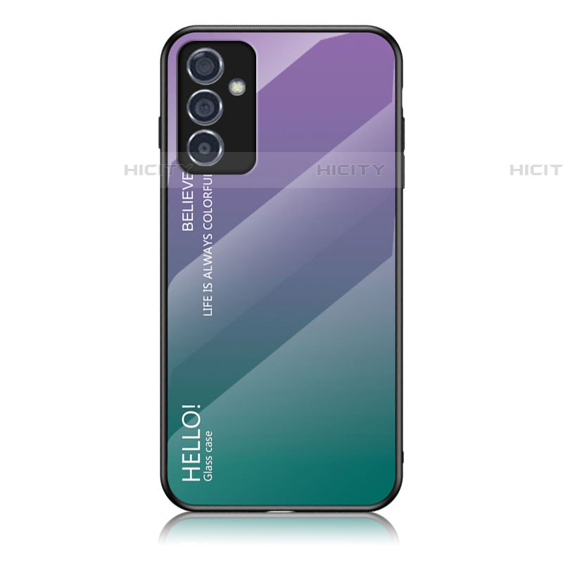 Custodia Silicone Specchio Laterale Sfumato Arcobaleno Cover LS1 per Samsung Galaxy A25 5G Multicolore