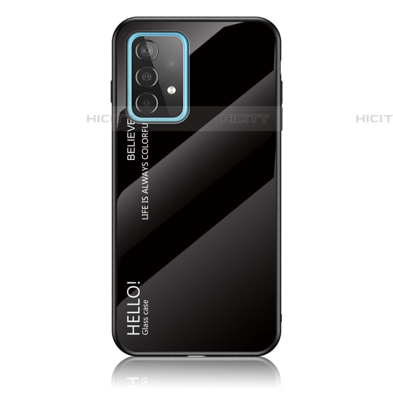 Custodia Silicone Specchio Laterale Sfumato Arcobaleno Cover LS1 per Samsung Galaxy A52 5G