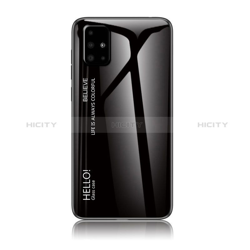 Custodia Silicone Specchio Laterale Sfumato Arcobaleno Cover LS1 per Samsung Galaxy A71 4G A715