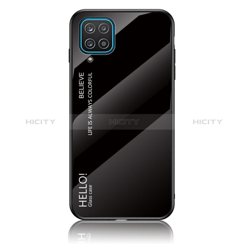Custodia Silicone Specchio Laterale Sfumato Arcobaleno Cover LS1 per Samsung Galaxy M12