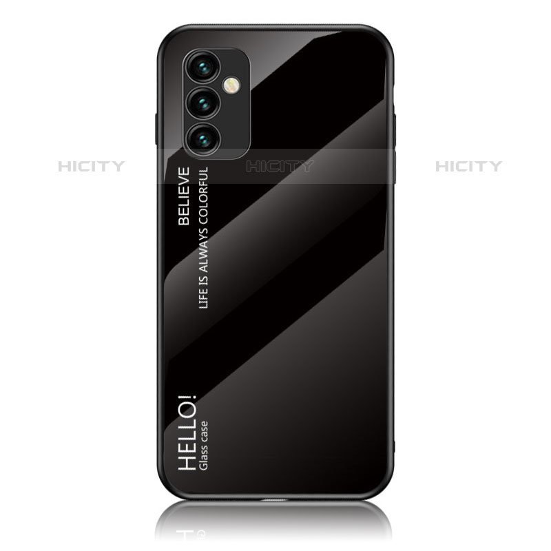Custodia Silicone Specchio Laterale Sfumato Arcobaleno Cover LS1 per Samsung Galaxy M23 5G